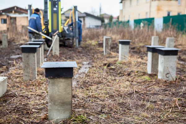 Concrete Piling Installation in Anderson